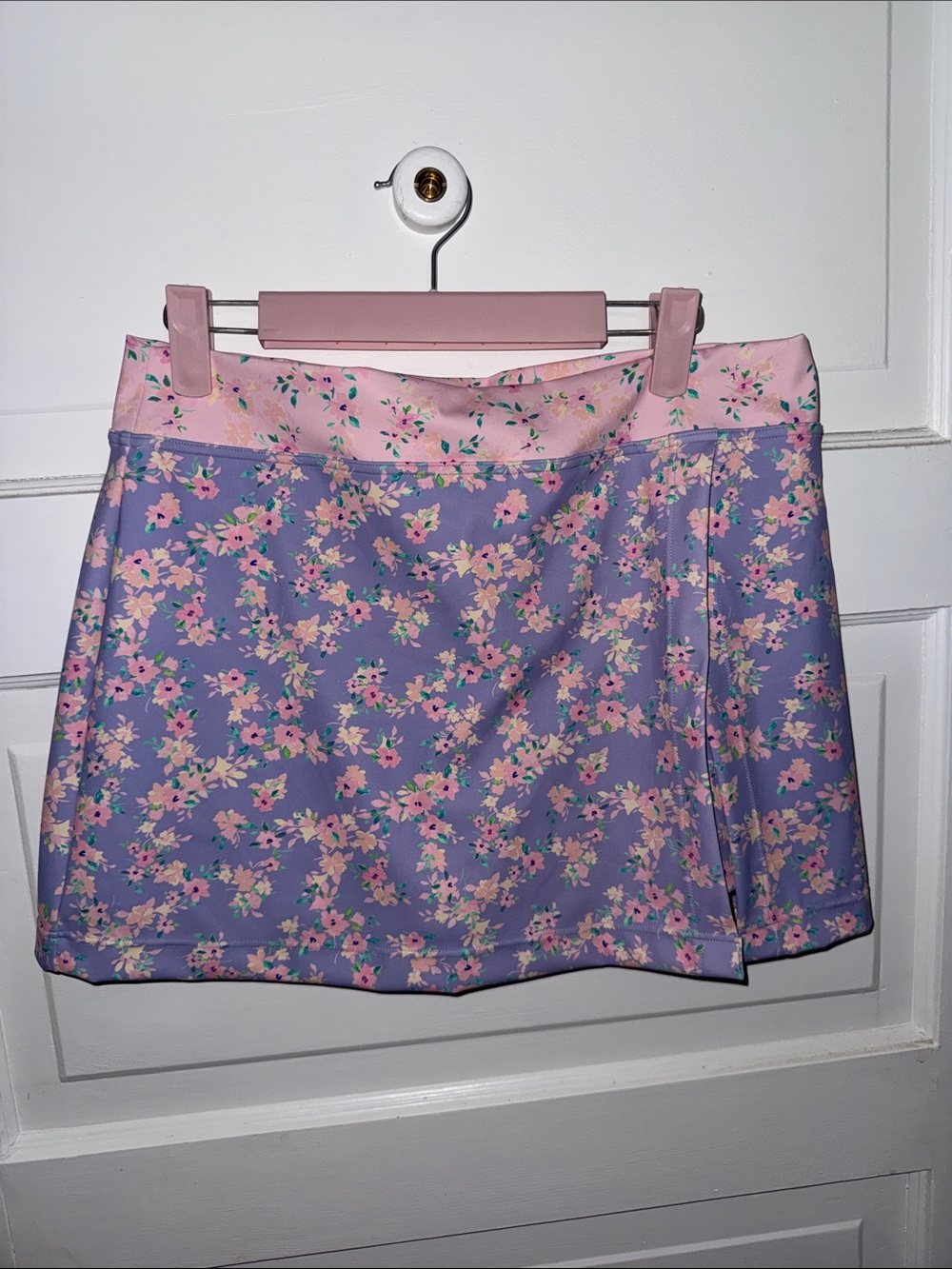 Altar'd State Lavender and Pink Floral Mini Skirt